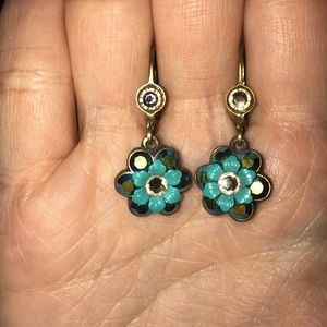 Michael Negrin Blue flower earrings